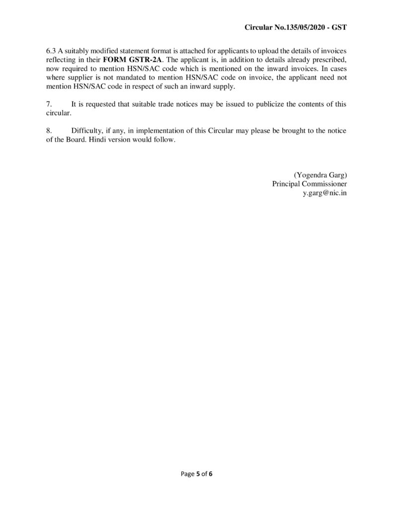 Circular No Gst Clarification On Refund Related Issues