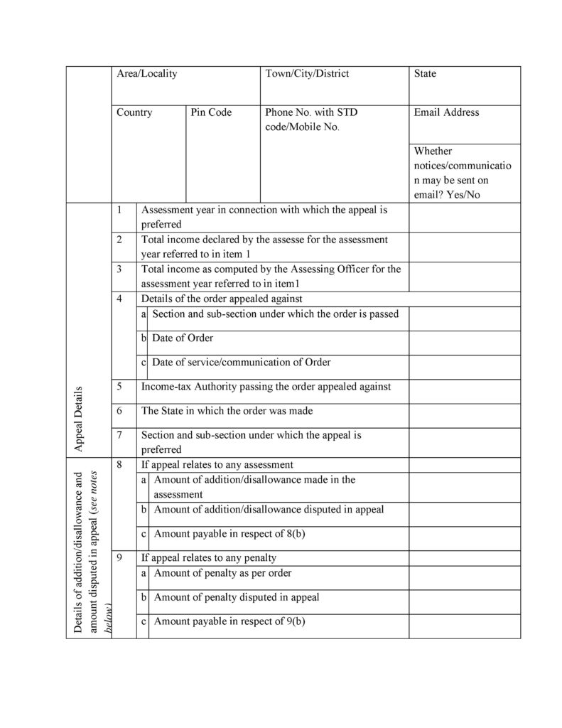 Form 36a Example Draft notification proposing amendments in Form 36(Appeal to ITAT) and ...