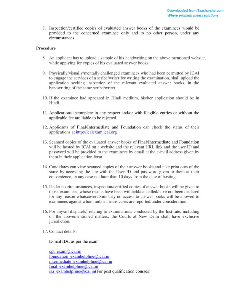 Revised Procedure for providing inspection/certified copies of ...