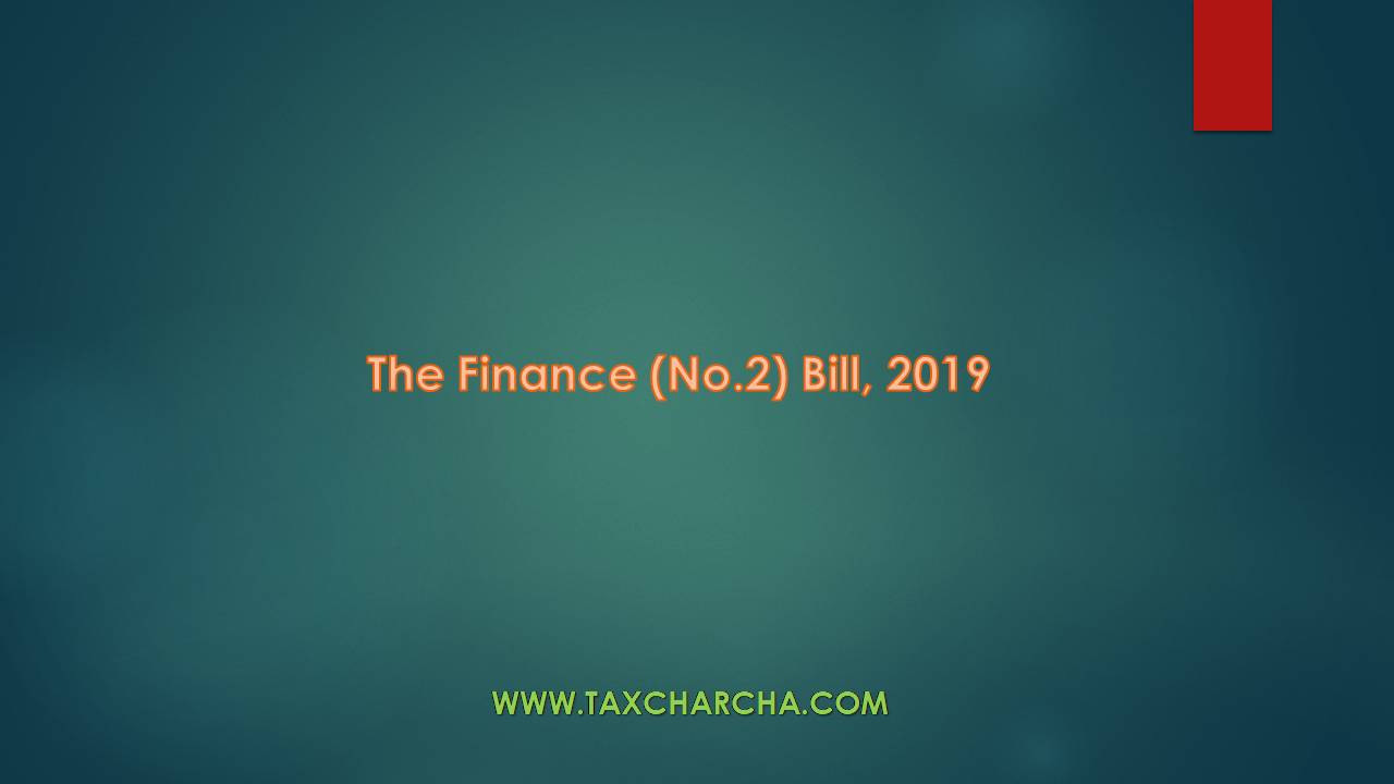 The Finance (No.2) Bill, 2019