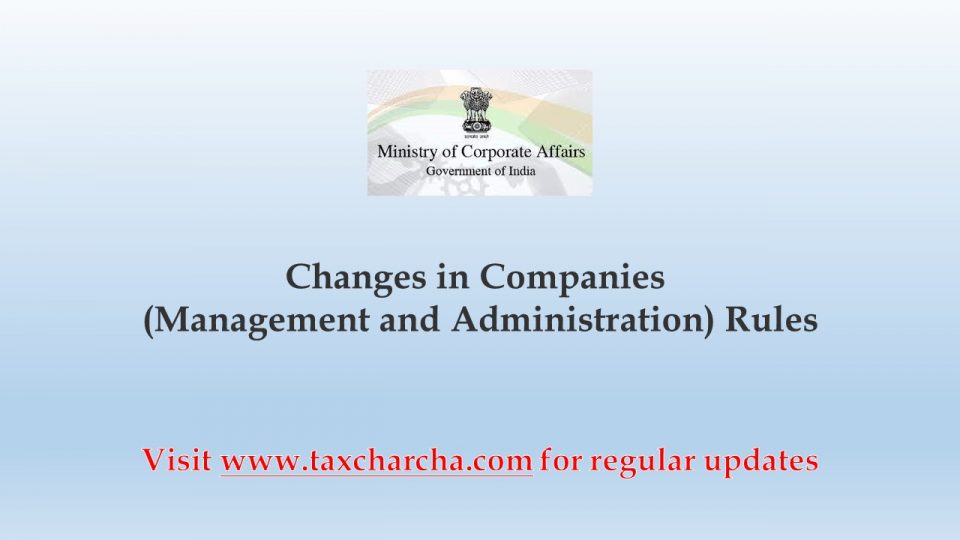 companies management and administration rules
