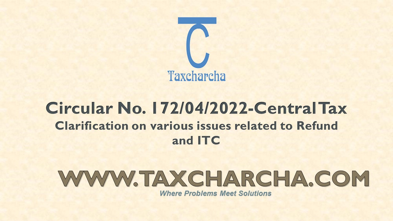 CBIC Issues Clarification On Various Topics - Taxcharcha