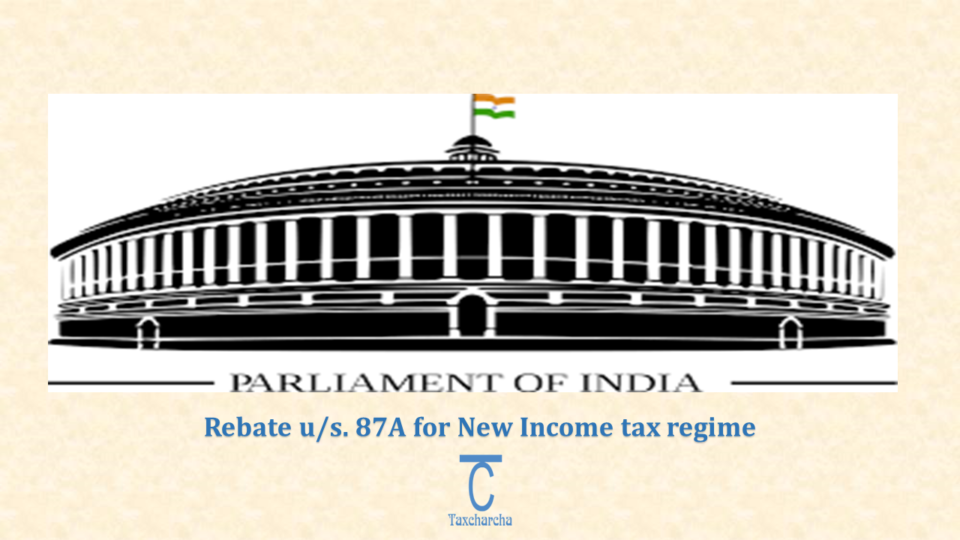 Rebate u/s. 87A under New Income tax regime