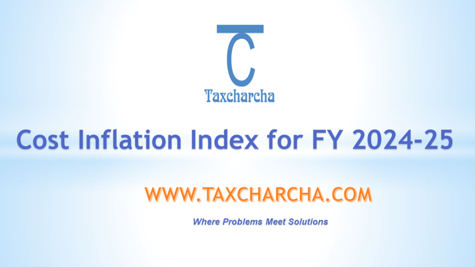 cost inflation index for FY 2024-25